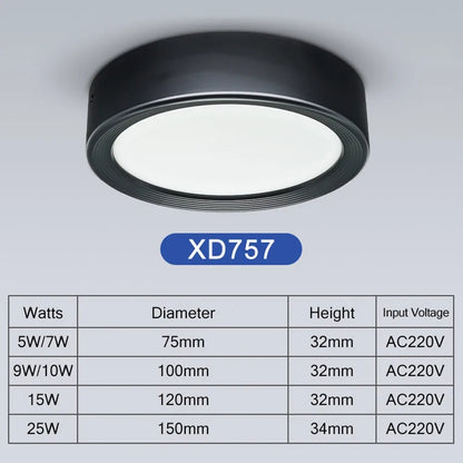 Mini LED plafonniers Dimmable Grain de bois Surface monté Downlight maison chambre décor Spot pour salon 220V 110V