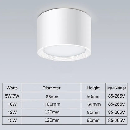 Mini LED plafonniers Dimmable Grain de bois Surface monté Downlight maison chambre décor Spot pour salon 220V 110V