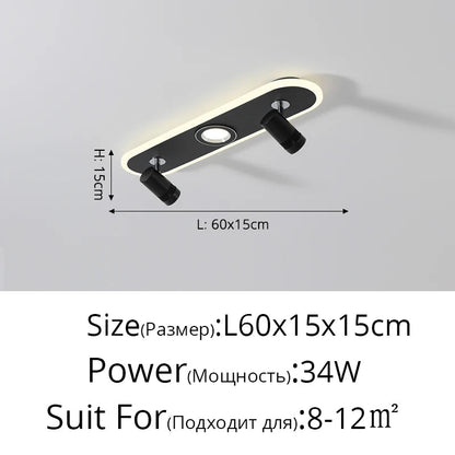 Plafonnier Acrylique LED à spots