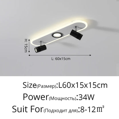 Plafonnier Acrylique LED à spots