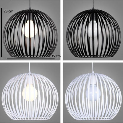 Suspension en cage ronde vintage (noir ou blanc)