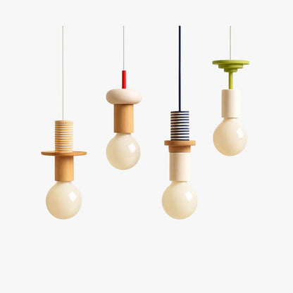 Couleur nordique bois suspension LED lumière cuisine suspension lampe Restaurant plafond lustre Luminaire chambre maison déco Luminaire