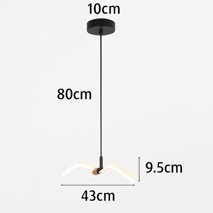 Led mouette suspension lumières chambre chevet fond tenture murale lampes pour plafond créatif décor à la maison Suspension Luminaire