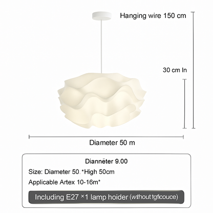 Lustre à fleurs blanches design nordique suspension pour chambre salon Bar lampe à manger chambre d'enfants suspension danoise