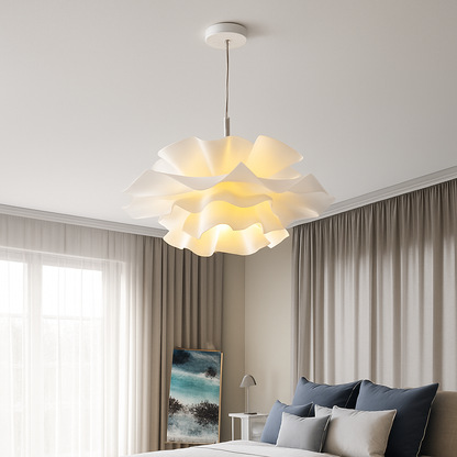 Lustre à fleurs blanches design nordique suspension pour chambre salon Bar lampe à manger chambre d'enfants suspension danoise