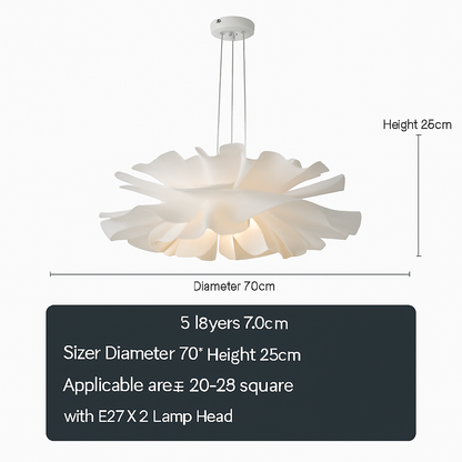 Lustre à fleurs blanches design nordique suspension pour chambre salon Bar lampe à manger chambre d'enfants suspension danoise
