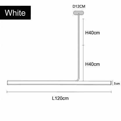 lustre led long moderne suspension décor luminaire suspendu