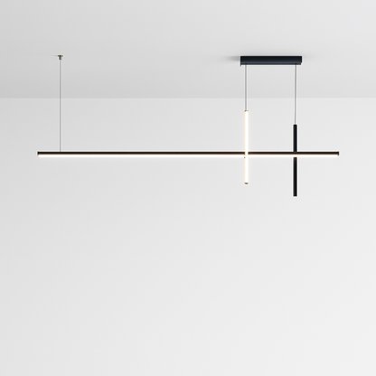 Lustre Led minimaliste moderne dimmable noir pour Table salle à manger cuisine Bar Suspension éclairage Suspension Design Lustre