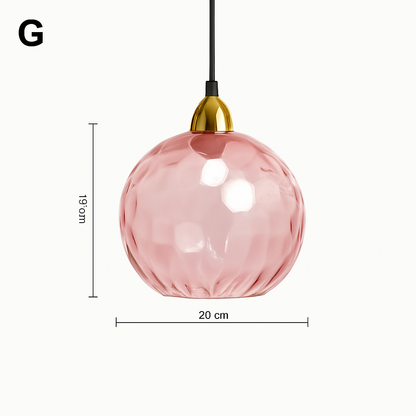 plafonnier classique en verre coloré design nordique pour intérieur