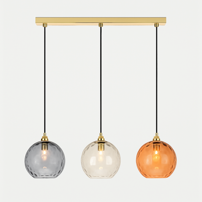 plafonnier classique en verre coloré design nordique pour intérieur