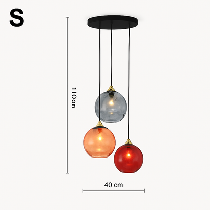 plafonnier classique en verre coloré design nordique pour intérieur