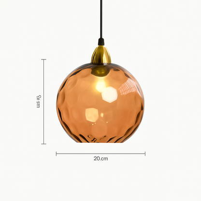 plafonnier classique en verre coloré design nordique pour intérieur