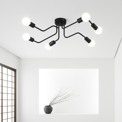 Plafonnier design à LED avec plusieurs bras