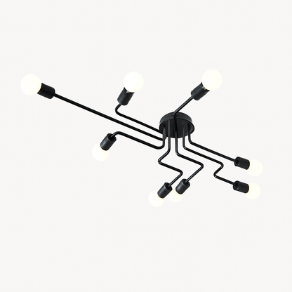 Plafonnier design à LED avec plusieurs bras