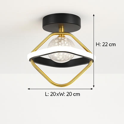 Plafonnier design LED avec projection étoiles