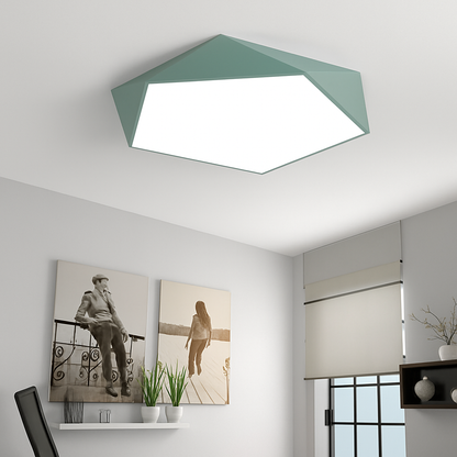 Plafonnier design LED géométrique de couleur