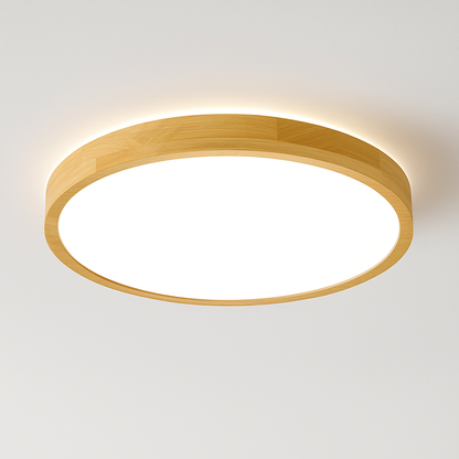 Plafonnier en bois à LED (plusieurs formes)