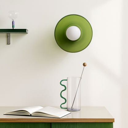 Plafonnier en verre nordique à tête unique G9