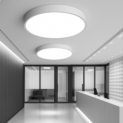 Plafonnier LED design arrondi et plat (plusieurs tailles)