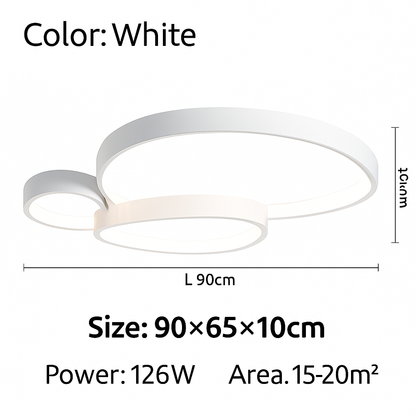 Plafonnier LED design décorative led noir blanc