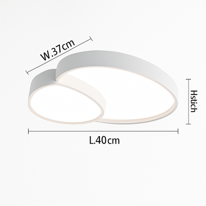Plafonnier LED design décorative led noir blanc
