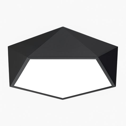 Plafonnier LED design géométrique en diamant