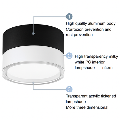 plafonnier led dimmable nordique montage surface design moderne