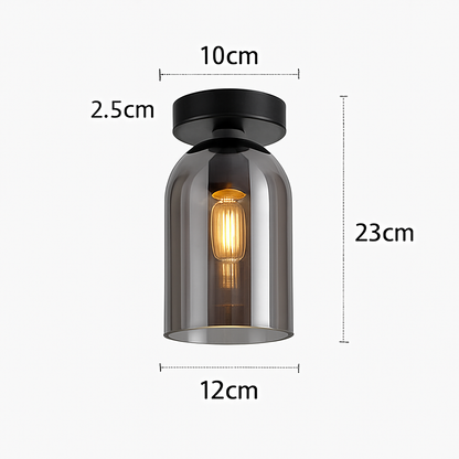 Plafonnier LED en verre au design moderne