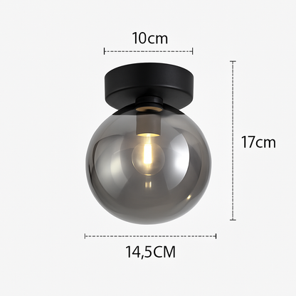 Plafonnier LED en verre au design moderne