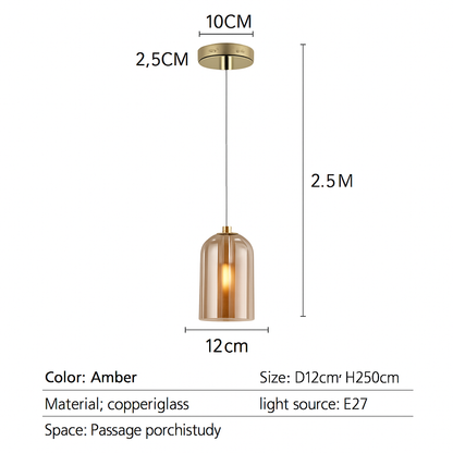 Plafonnier LED en verre minimaliste moderne