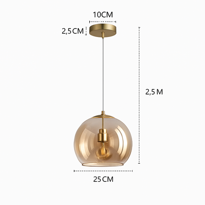 Plafonnier LED en verre minimaliste moderne