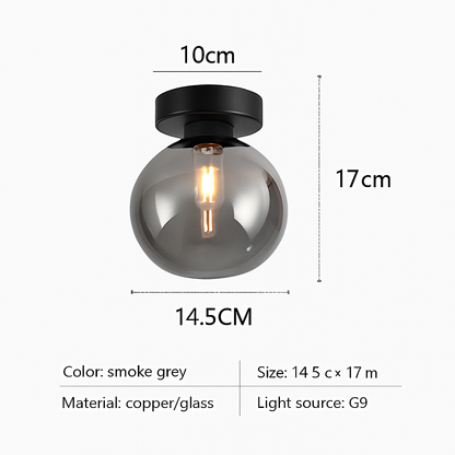 Plafonnier LED en verre minimaliste moderne