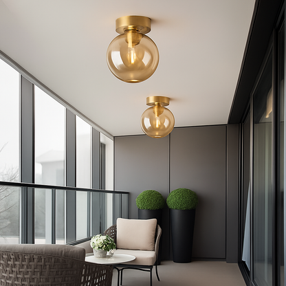 Plafonnier LED en verre minimaliste moderne