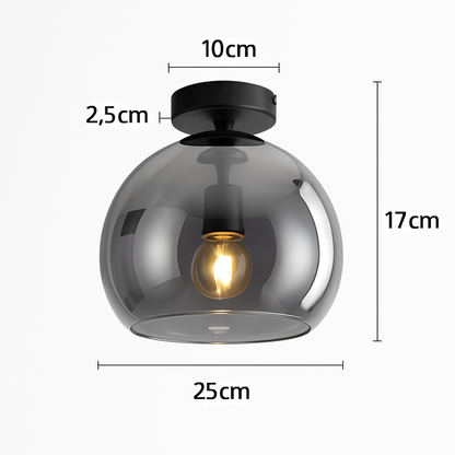 Plafonnier LED en verre minimaliste moderne