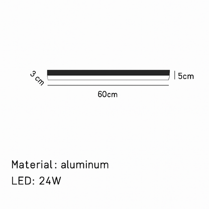 plafonnier led minimaliste ajustable en aluminium