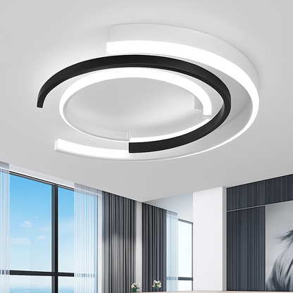 Plafonnier LED moderne en arc de cercles