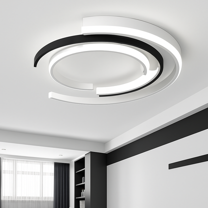 Plafonnier LED moderne en arc de cercles