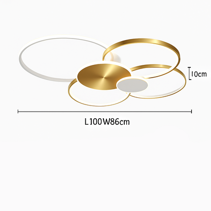 plafonnier led moderne à intensité variable avec télécommande