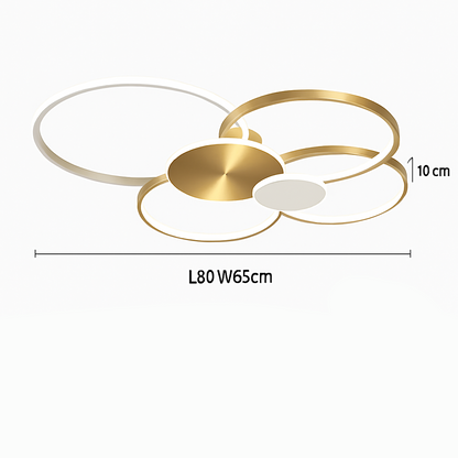 plafonnier led moderne à intensité variable avec télécommande