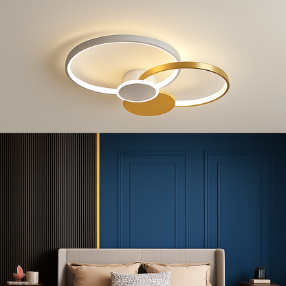 plafonnier led moderne à intensité variable avec télécommande