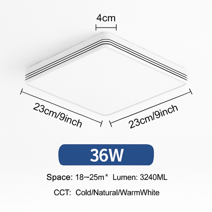 plafonnier led ultra mince rond carré pour lumières