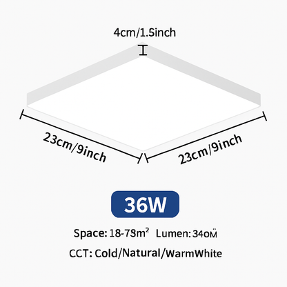 plafonnier led ultra mince rond carré pour lumières