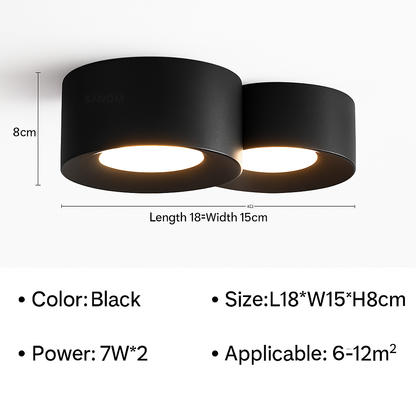 plafonnier moderne led cylindre spot minimalisme intérieur décor maison éclairage