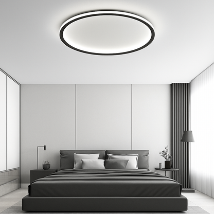Plafonnier moderne LED en forme d'anneau métallique Marisol