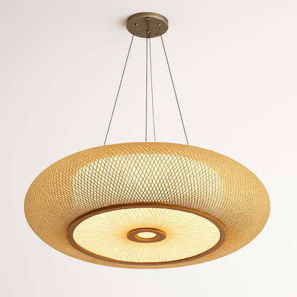 plafonniers en rotin suspension lampe décorative art lustre abat-jour