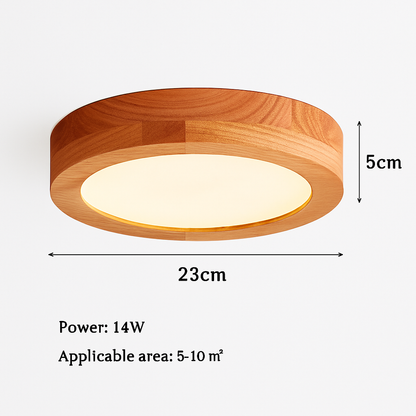 Plafonniers ronds simples chambre Led plafonniers lampe en bois décor à la maison Lampen nordique couloir étude cuisine salle à manger lampe