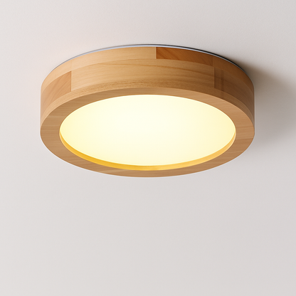 Plafonniers ronds simples chambre Led plafonniers lampe en bois décor à la maison Lampen nordique couloir étude cuisine salle à manger lampe