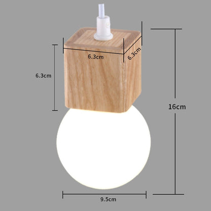 Suspension en bois cubique Wood