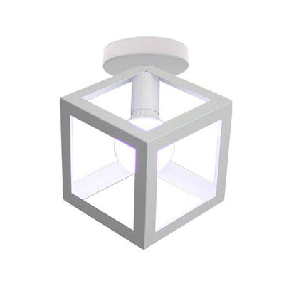 Plafonnier design à LED avec cage en métal coloré Loft