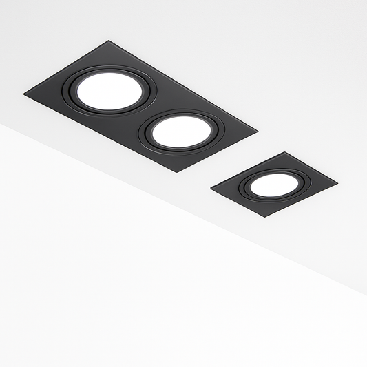 Spot Encastré Double LED Dimmable Downlight COB 7w 12w 15W 30W décoration chambre plafonnier AC 220V panneau LED lumières chambre d'hôtel